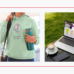 What Is Print On Demand Blog Banner with branded hoodie and e-commerce website